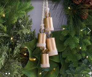 Gold & crystal jingle joy ornament